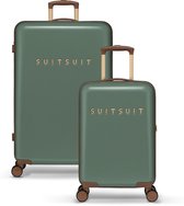 SUITSUIT Fab Seventies - Kofferset 2delig - 55 + 76 cm - 127L - Groen