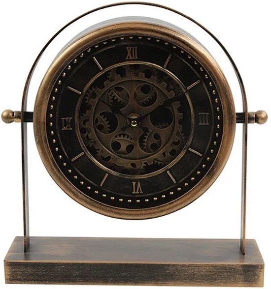 Countryfield Horloge de table George noir/laiton antique