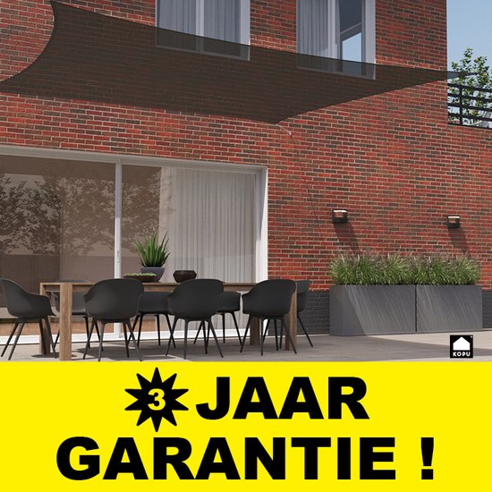 Kopu® Toile d'ombrage Driehoek 5x6x7,8 mtr 230 grammes Imperméable - Sable
