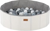 "Ballenbak voor Baby's en Kinderen - Ecru Kleur - Inclusief 150 Ballen in Ecru, Zilver en Transparant"