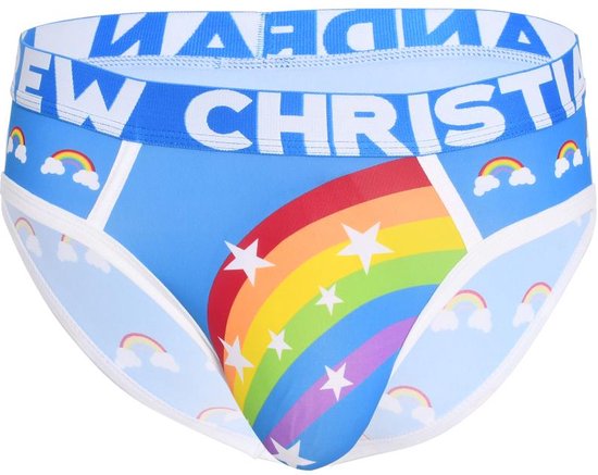 Andrew Christian Rainbow Brief w/ ALMOST NAKED® - MAAT M - Heren Ondergoed - Slip voor Man - Mannen Slip