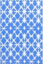 vidaXL Tapis d'extérieur 120x180 cm PP bleu et blanc