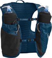CamelBak Ultra Pro Vest voor Vrouwen - Maat XS - Ultralicht Materiaal - Borstomvang 66-81 cm - Ruimte voor 2 Flexibele 500 ml flessen - 3D Vent Mesh - Reflecterend - Hardloopvest - Drinkhouder - Drinkzak - Lichtgewicht - Blauw met Zilver