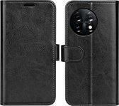 OnePlus 11 Hoesje - MobyDefend Wallet Book Case (Sluiting Achterkant) - Zwart - GSM Hoesje - Telefoonhoesje Geschikt Voor OnePlus 11