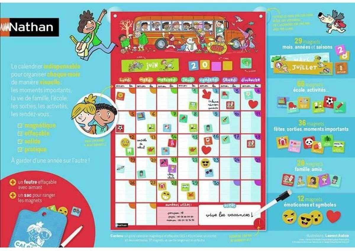 Nathan Mon calendrier perpetuel | Jeux | bol