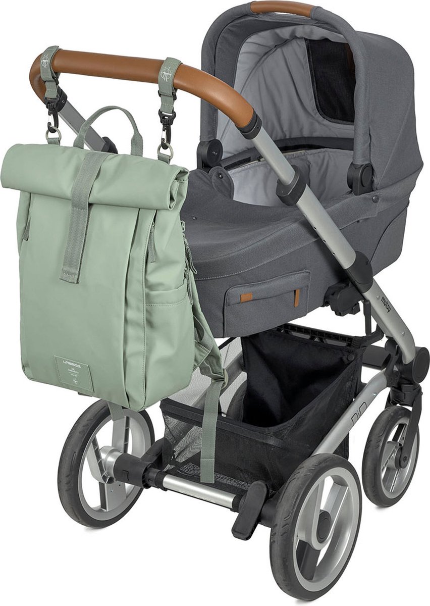 Lässig Luiertas Rugzak GRE Rolltop Up Backpack Silver Green Groene thumbnail 6