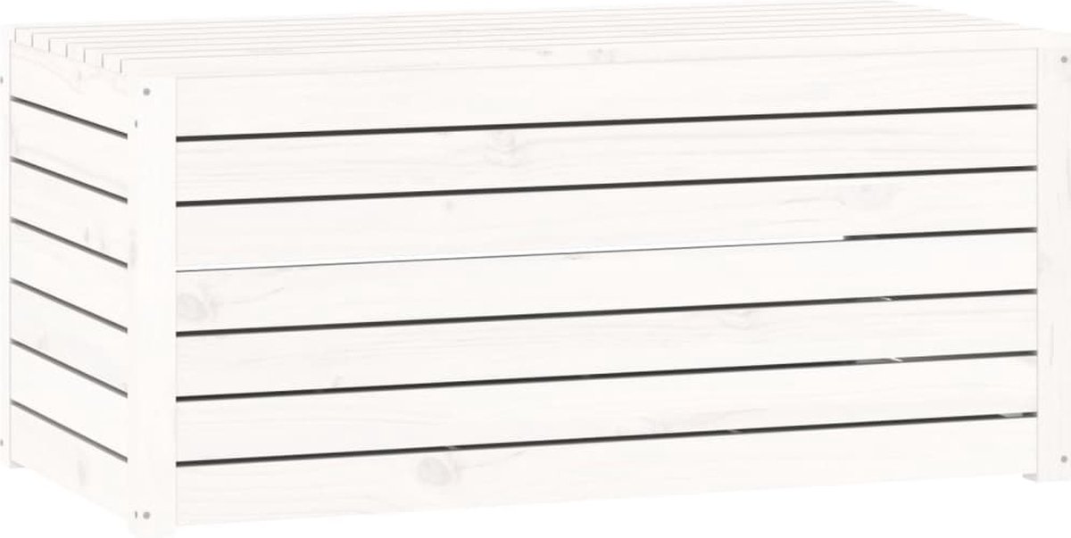vidaXL - Tuinbox - 101x50,5x46,5 - cm - massief - grenenhout - wit