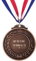 Akyol - wat bof ik met een mama als jij medaille bronskleuring - Mama - cadeau mama - leuk cadeau voor je mama om te geven - verjaardag mama