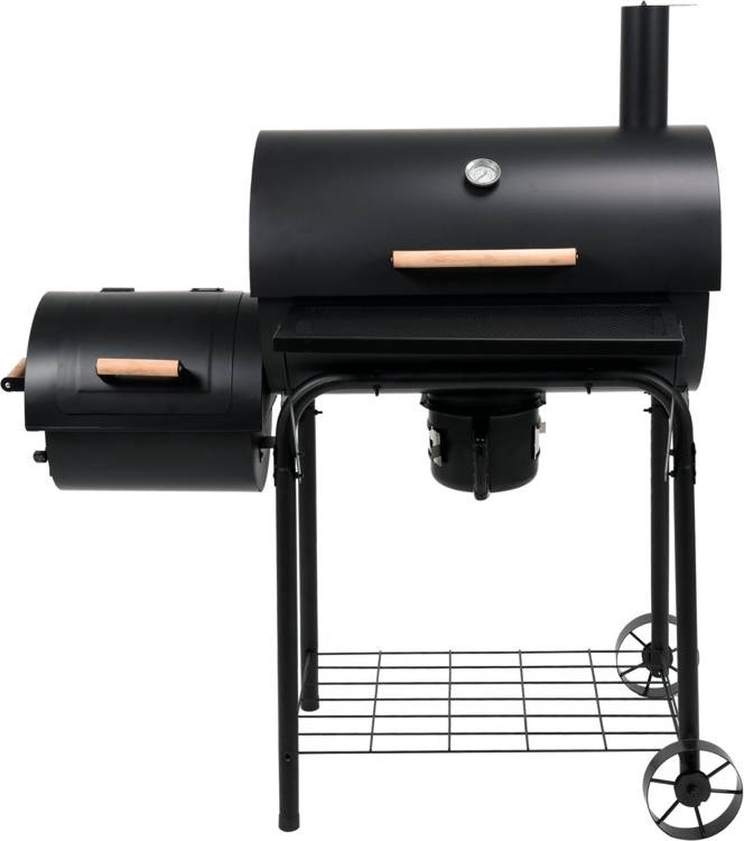 Lund Houtskoolbarbecue XXL -met rookoven - 64 x 37cm grilloppervlak
