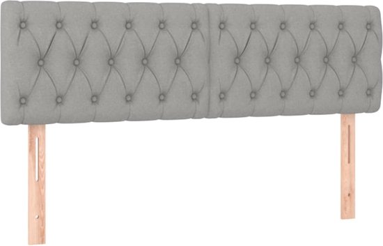 vidaXL Sommier tapissier avec matelas Tissu Gris clair 160x200 cm