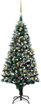 vidaXL de Noël artificiel avec LED et boules et pommes de pin 180 cm