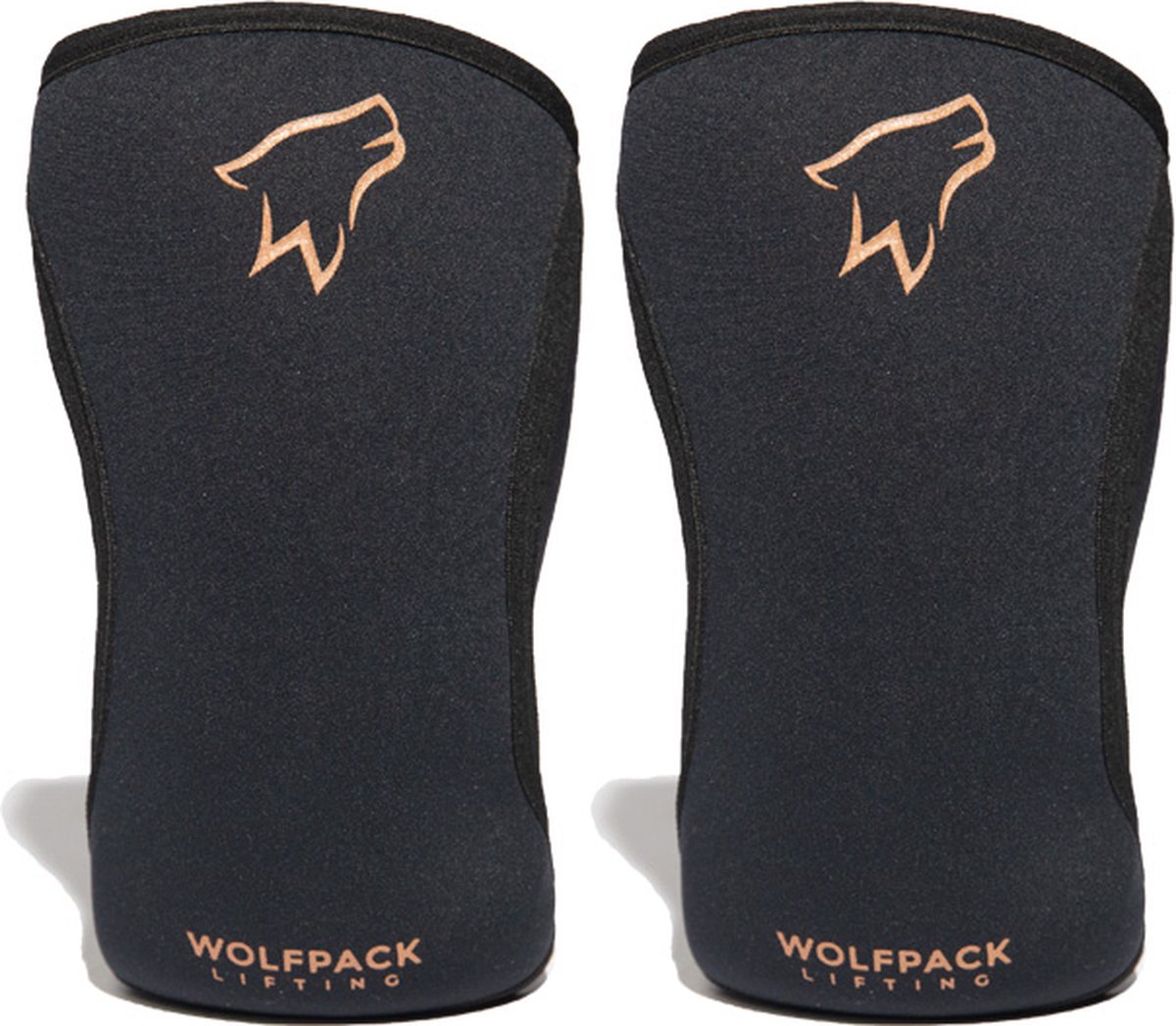 Wolfpack Lifting - Knee Sleeves - Knie Brace - 5 MM - Fitness - Krachttraining - Squatten - Maat S - Zwart/Bruin - 2 stuks