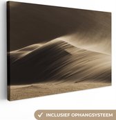 Canvas Schilderij Woestijn - Zand - Natuur - Duin - 90x60 cm - Wanddecoratie