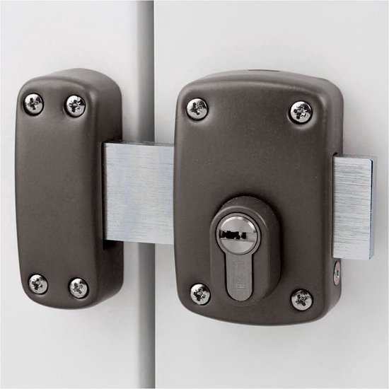 Verrou de sécurité 1C - 88 x 153 mm - Acier - Chromé brillant | Amig Verrou de sécurité 1C - 88 x 153 mm - Acier - Chromé brillant | Amig