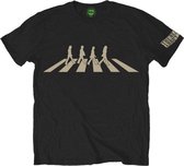 Beatles Abbey Road Zebra Crossing Silhouette T-shirt pour homme L