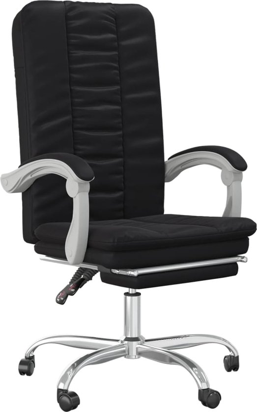 vidaXL - Kantoorstoel - verstelbaar - kunstleer - zwart