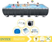Intex Ultra XTR Frame Zwembad - Opzetzwembad - 732x366x132 cm - Inclusief Onderhoudspakket, Glasparels, Stofzuiger, Voetenbad en Warmtepomp CP