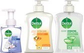 Dettol - Hydratant Aloe Vera 250ML - Mousse Vanille & Orchidée 250ML - Extra Care Miel & Karité 250ML - 3x250ML - Forfait discount