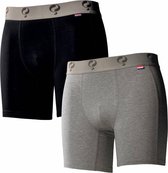 Q1905-Quick Heren Boxer 2-Pack  -  Black / Grey