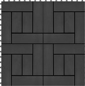 vidaXL - Terrastegels - 30x30 - cm - 1 - m² - HKC - zwart - 11 - st