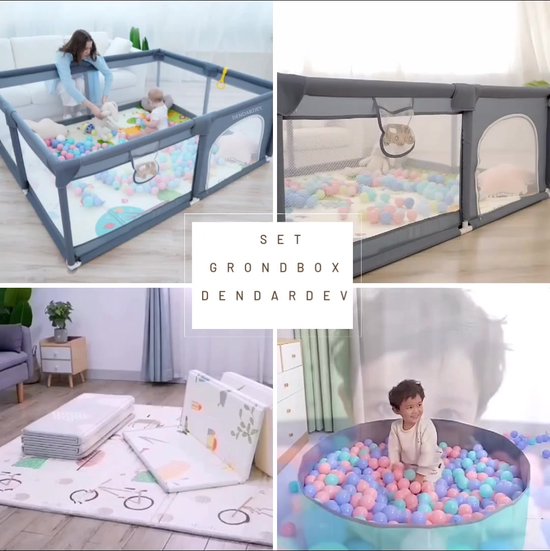 Dendardev® - Parc XL avec tapis de jeu - Parc bébé - Parc au sol