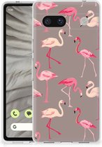 Cover Case Google Pixel 7A Smartphone hoesje Flamingo