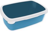Broodtrommel Blauw - Lunchbox - Brooddoos - Indigo - Palet - Kleuren - 18x12x6 cm - Kinderen - Jongen
