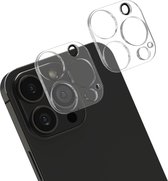 kwmobile lens protector set van 2 - geschikt voor Apple iPhone 14 Pro / iPhone 14 Pro Max - Gemaakt van gehard glas - Beschermt camera en lens van je smartphone