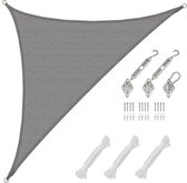 4,2x4,2x6 UV Zonnezeil Driehoek Luchtdoorlatend - Driehoekig Schaduwdoek met Stalen Bevestiging