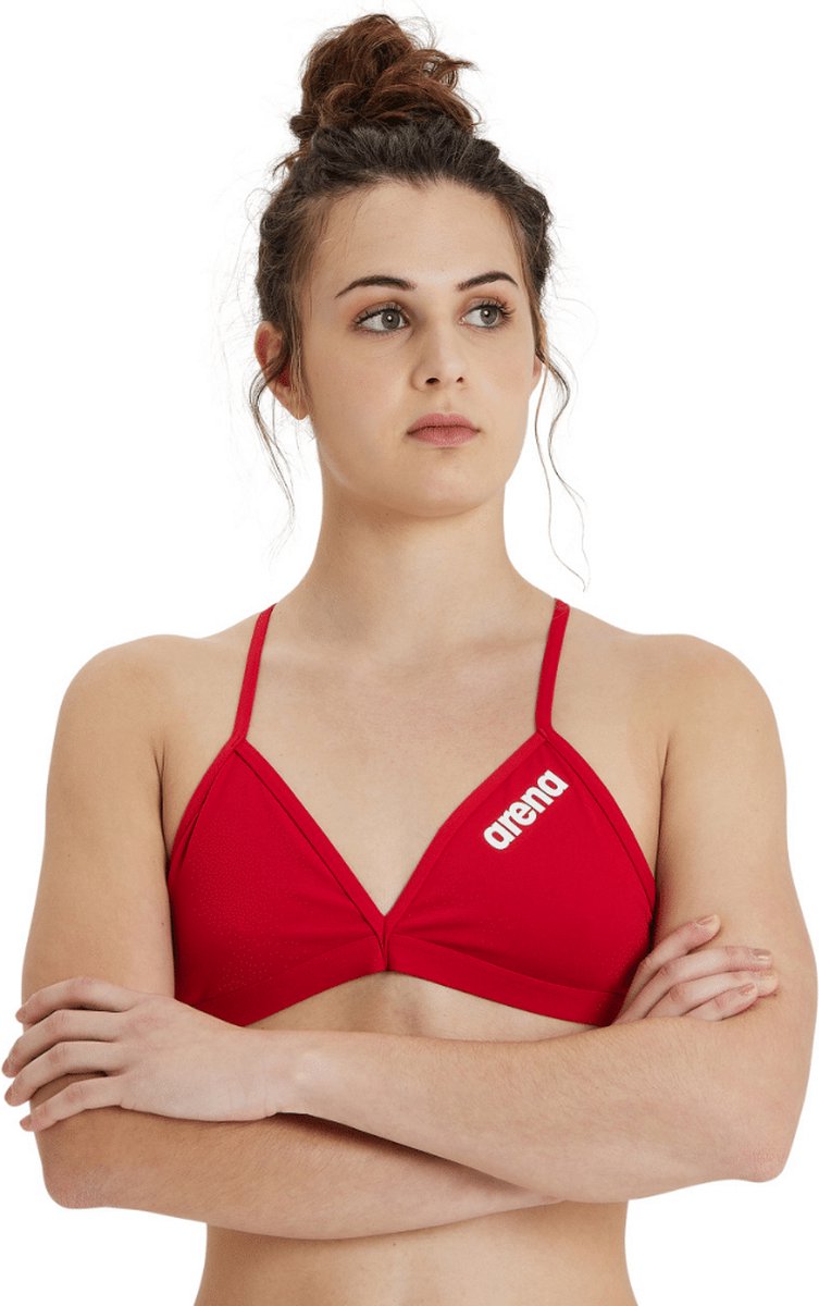 Arena Bikini Topje Team Tie Back Rood