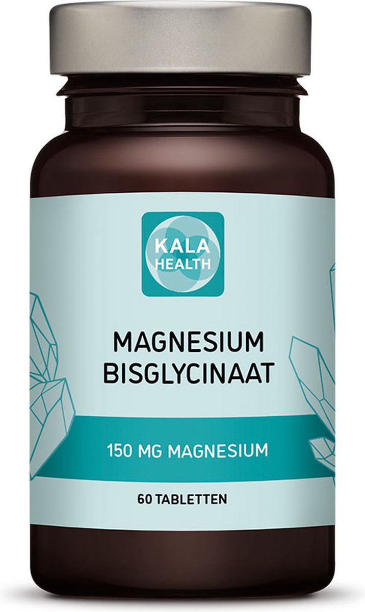 Goedkoopste Magnesium Bisglycinaat - 60 Tabletten - Helpt bij vermoeidheid en draagt bij aan vitaliteit en een actieve levensstijl - Kala Health