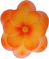 Bloem oranje deco dia 30cm met clip