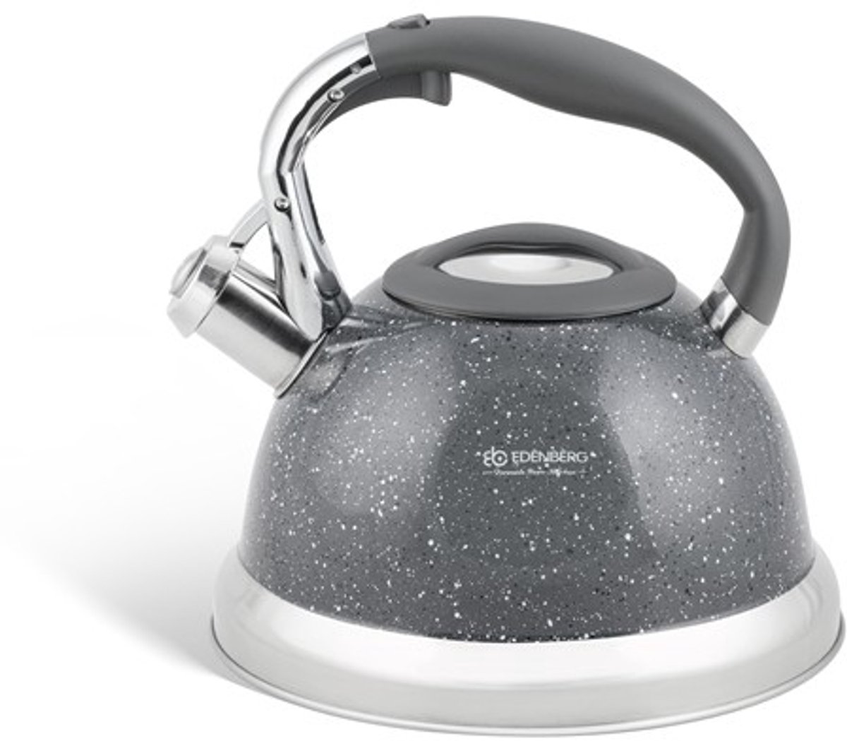 Edenberg Gray Line - Luxe RVS Fluitketel - 3.2 liter - Grijs - Grijs,