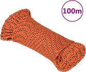 vidaXL-Boottouw-4-mm-100-m-polypropyleen-oranje