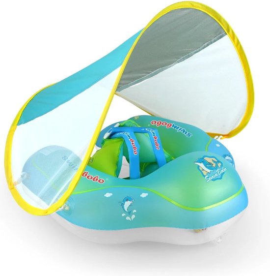 Opblaasbaar Babyzitje voor Zwembad - Met Zonnekap SPF50+ - Opblaasbare  Babystoel |... | bol.com