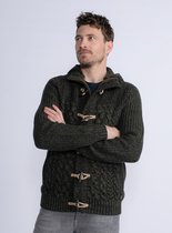 Petrol Industries - Cardigan torsadé tricoté pour homme East Peoria - Vert - Taille M