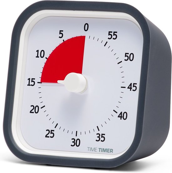 Time Timer - MOD - kleur Charcoal/grijs - 60 Minuten Visuele Timer - TIME TIMER