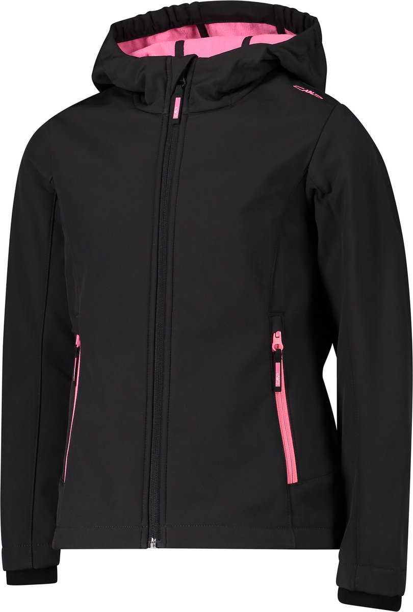 CMP Girls Fix Hoodie Softshell Antracite- fluo Kinder_EU Default