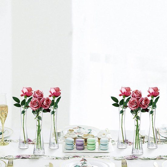 Vases à fleurs en tube à essai en verre feuille d'or - Lot de 3 > Mariage  Déco Belle Nuance