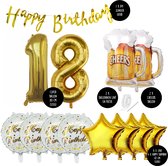 Ballon Numéro Anniversaire 18 Ans Hommes Bières - Forfait Fête Snoes Ballons Cheers & Beers - Herman