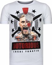 Conor Notorious Warrior - Rhinestone T-shirt - Wit