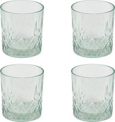 HAES DECO - Waterglas, Drinkglas set van 4 glazen - inhoud glas 300 ml - formaat glas Ø 8x9 cm - Waterglazen, Drinkglazen