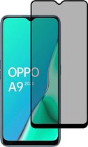 Smartphonica Privacy full cover voor OPPO A9 2020 tempered glass screenprotector van gehard glas met afgeronde hoeken geschikt voor Oppo A9 2020