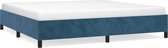 vidaXL - Bedframe - fluweel - donkerblauw - 200x200 - cm