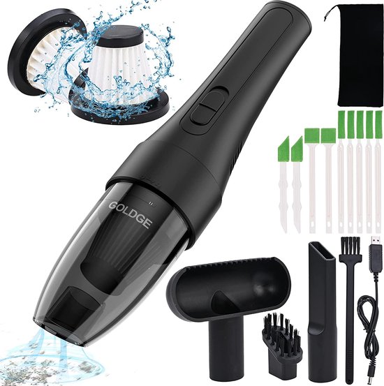 Autostofzuiger Draadloze Handstofzuiger 8000Pa Zwart - Autostofzuiger - €39,95