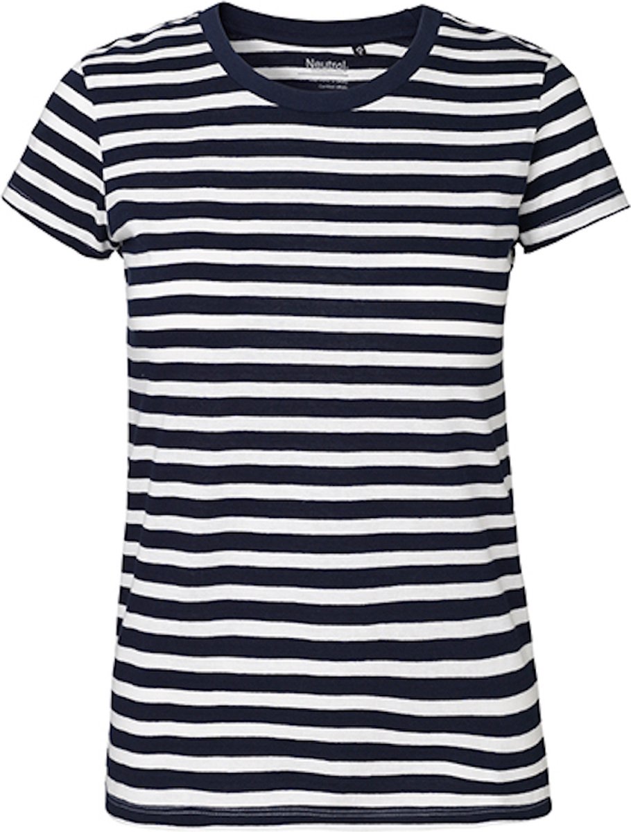 Neutral Ladies´ Fit T-Shirt NE81001 - White - Navy (Striped) - S