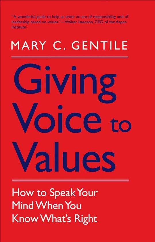 Giving Voice To Values - cover