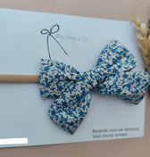 Haaraccessoires kind haarband blauwe bloemenprint