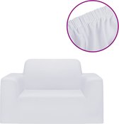 vidaXL Housse de canapé en jersey polyester extensible Blanc