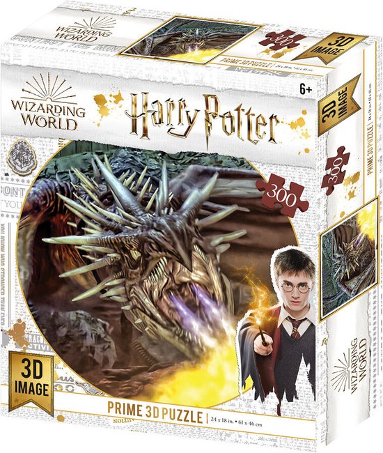 Puzzle 3D effect: Harry Potter: Harry and Ron over Hogwarts, 300
